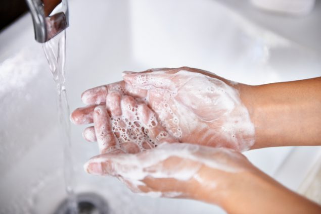 A Person Handwashing - Prevent Covid19.