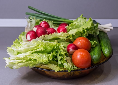 A Bowl Full OF Green Veggies To Prevent Infection - Diet Concept.