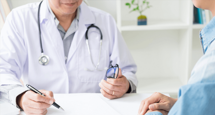 A Patient Having Consultation With A Neuro Specialist About Neurosurgery. 